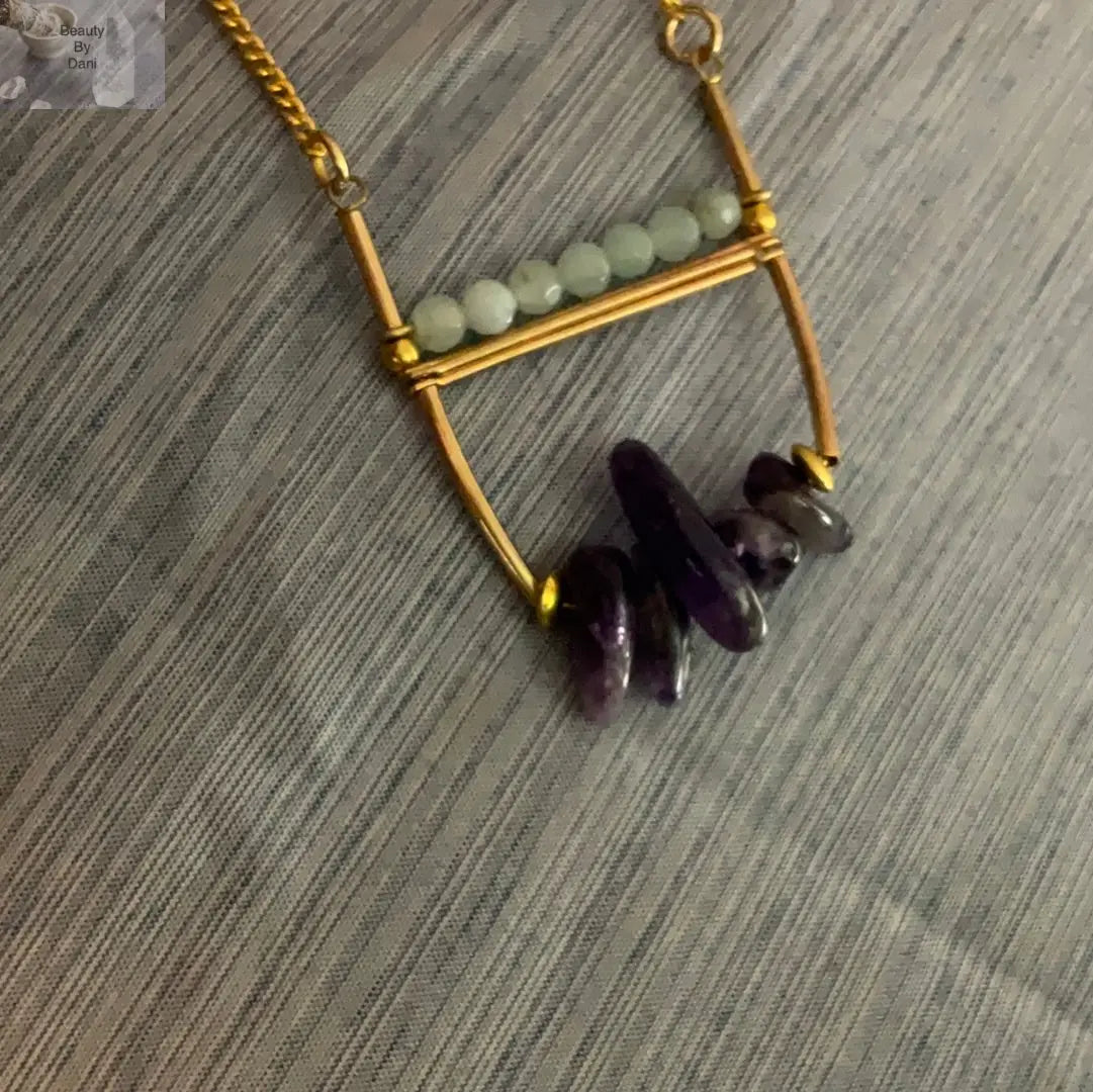 Amethyst 18in Stainless Steel Healing Necklace