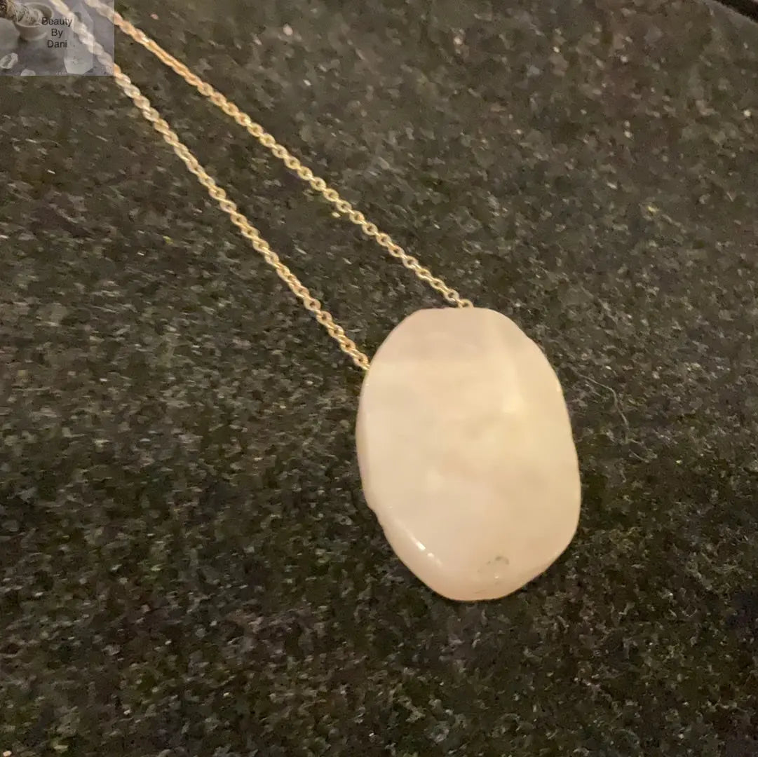 Rose Quartz Healing Necklace Genuine Rose Quartz Jewelry