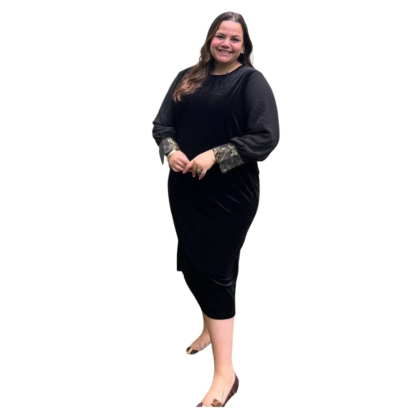 Black Velvet Plus Size Dress The Noble Dress Swuun