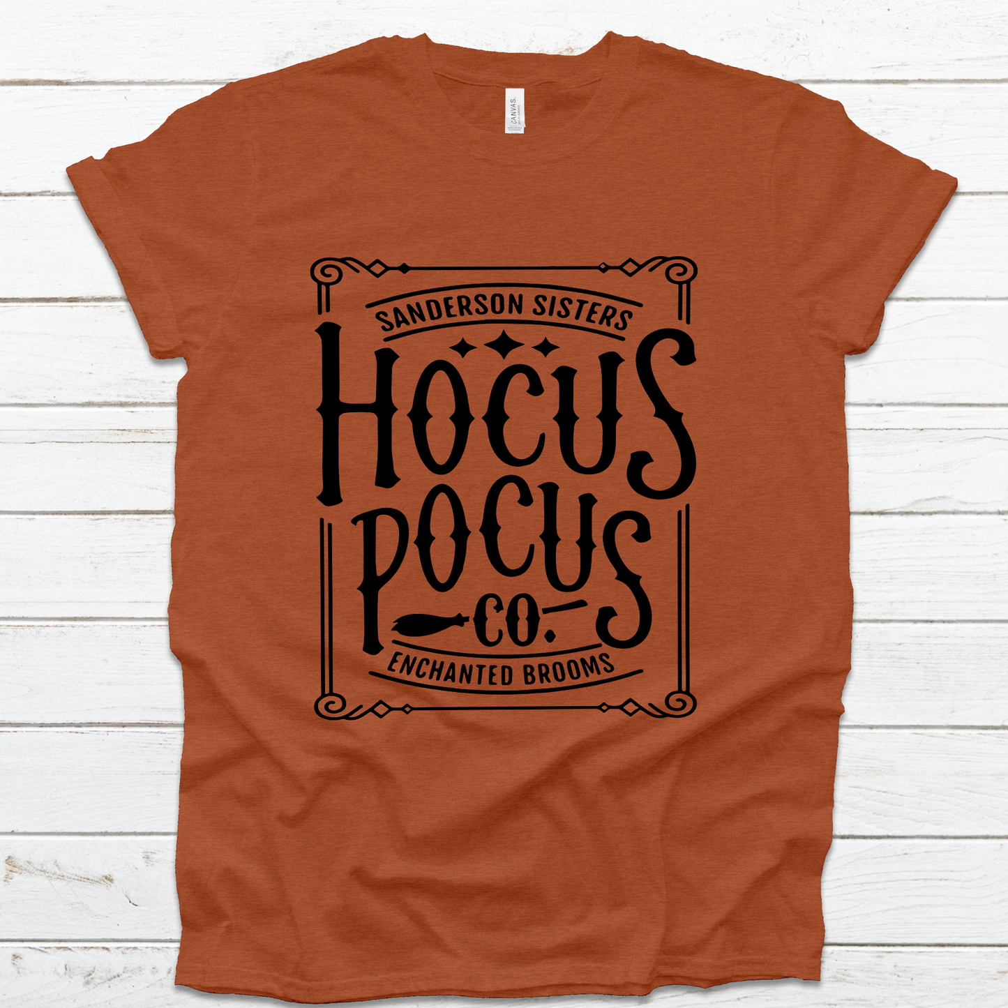 Hocus Pocus Enchanted Brooms Unisex Cut Top Graphic Tee