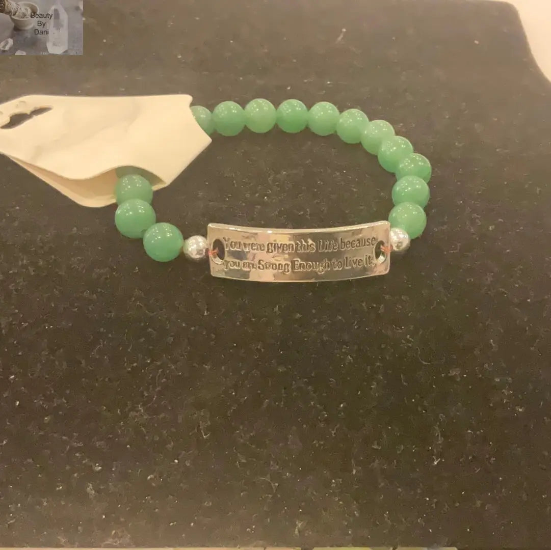 Aventurine Inspirational 8mm Beads Bracelet Beauty by Dani