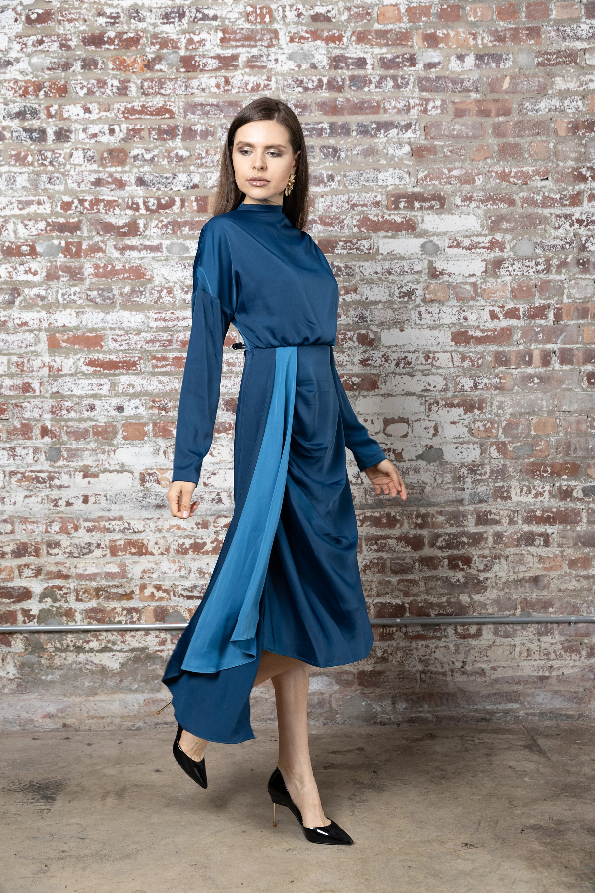 Valencia 2 Tone Satin Dress