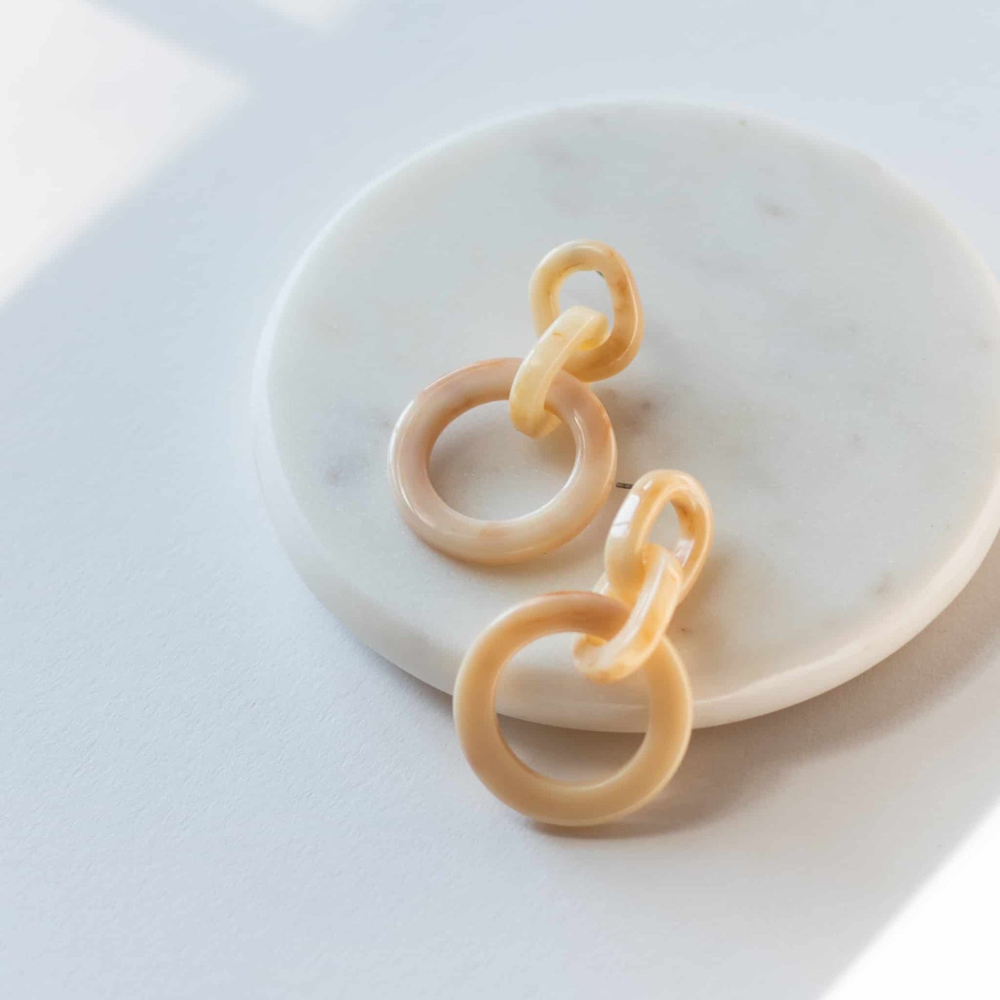 Ivory Lightweight Acrylic Earrings Hali Earrings