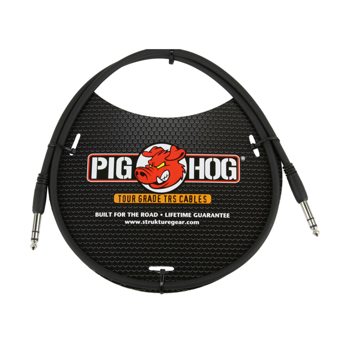 Pig Hog 8mm 3 Foot Balanced Stereo 1/4' TRS to 1/4' TRS Cable 2 Pack