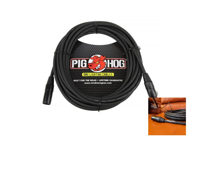 3-Pin DMX Lighting Cable 25 Feet Pig Hog PHDMX25