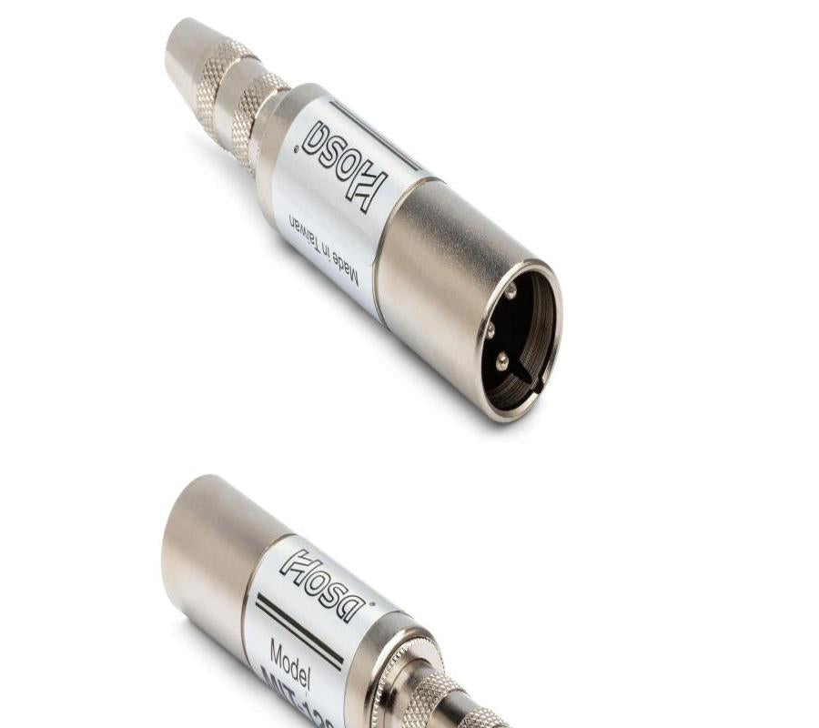 Hosa 1/4 inch TS to XLR3M Impedance Transformer MIT-129