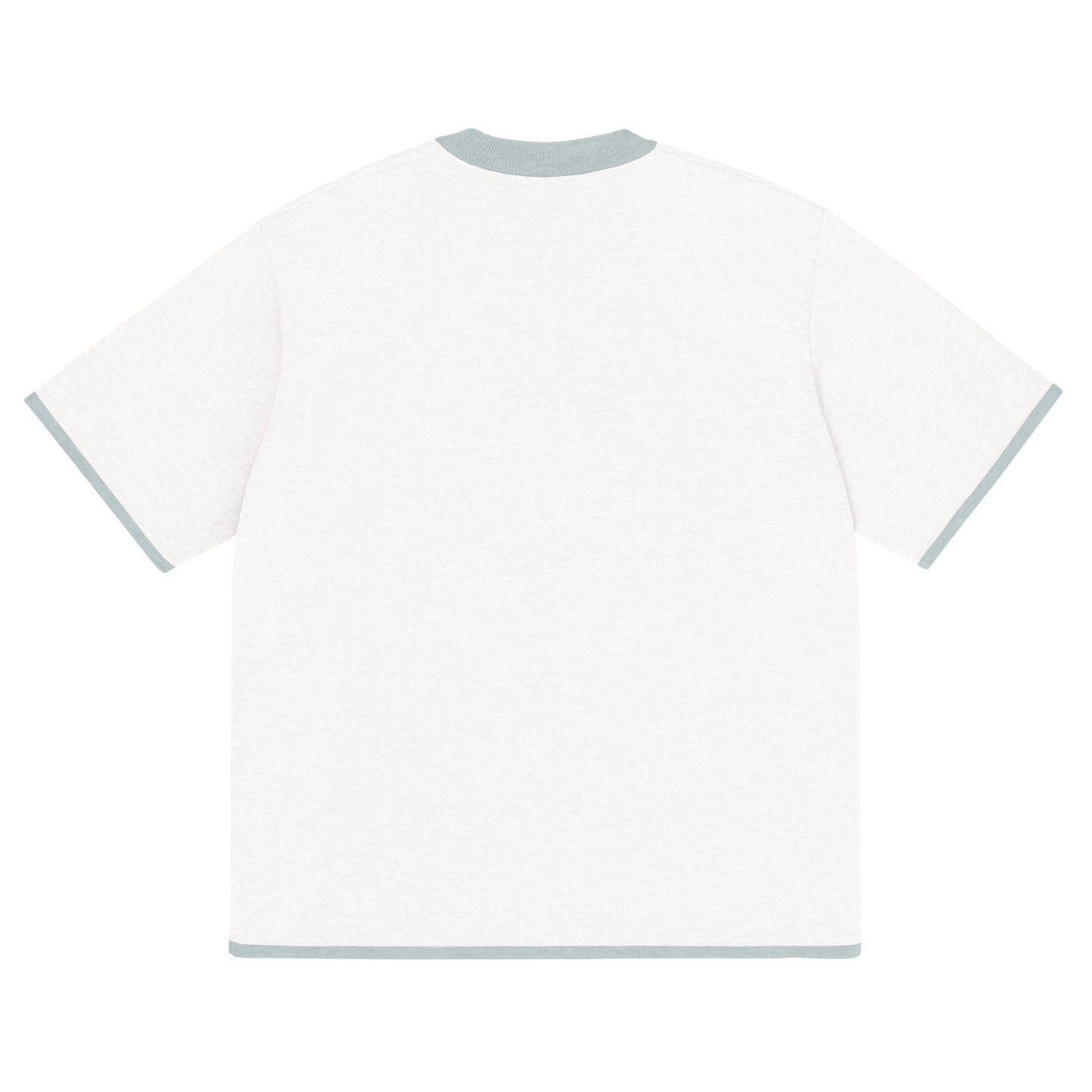 White Powder with Blue Trim Knitted classic tee