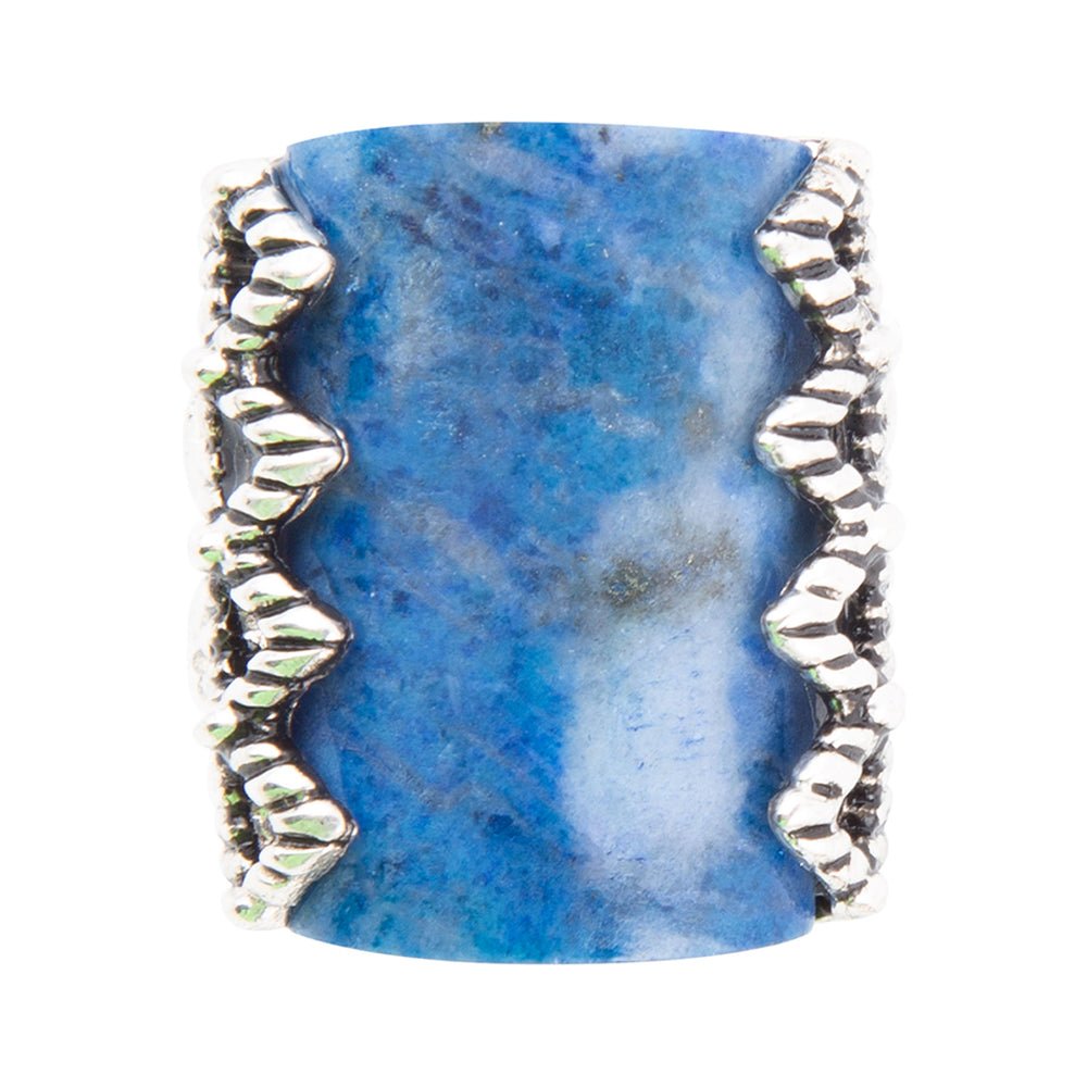 Blue Lapis Slice Sterling Silver Ring