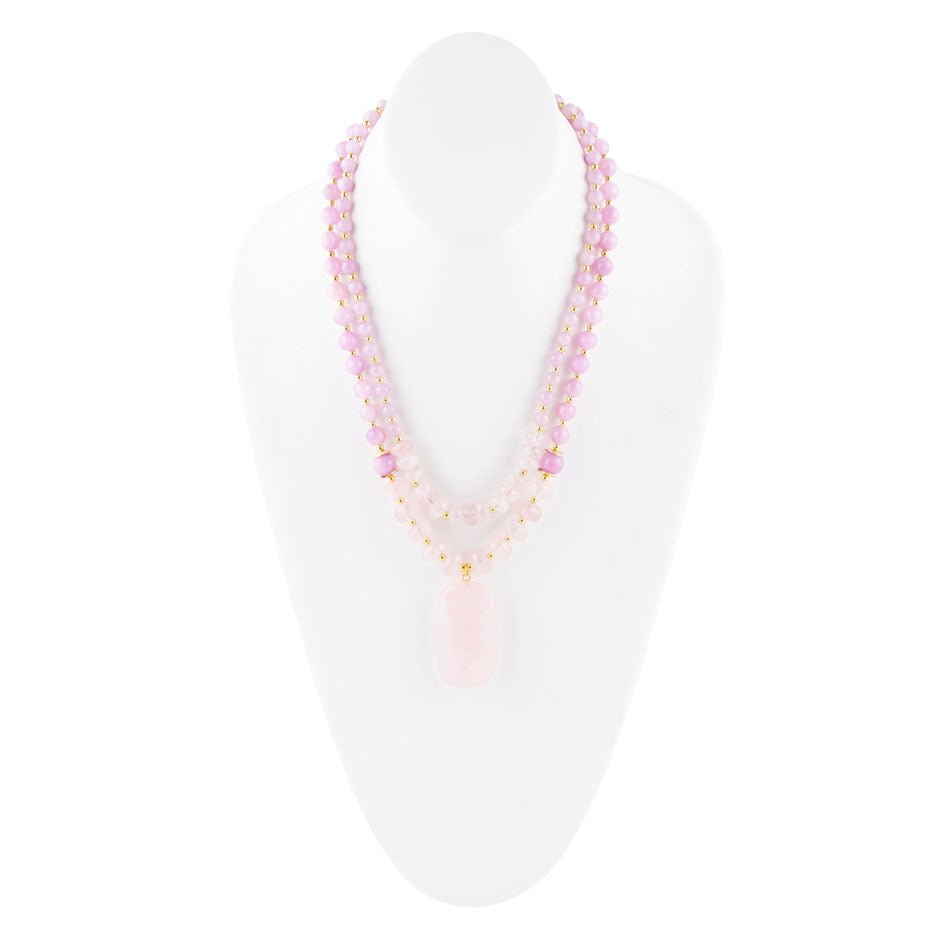 Lilac Jade Genuine Jade Statement Necklace Barse Jewelry