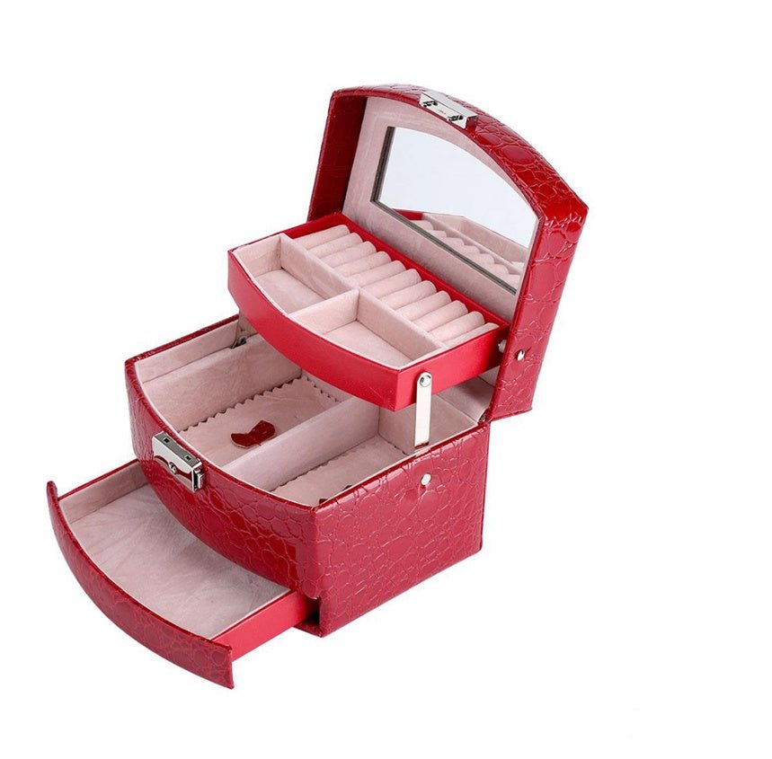 Luxury 3 Layers Tangle Free Jewelry Organizer Jewelry Box