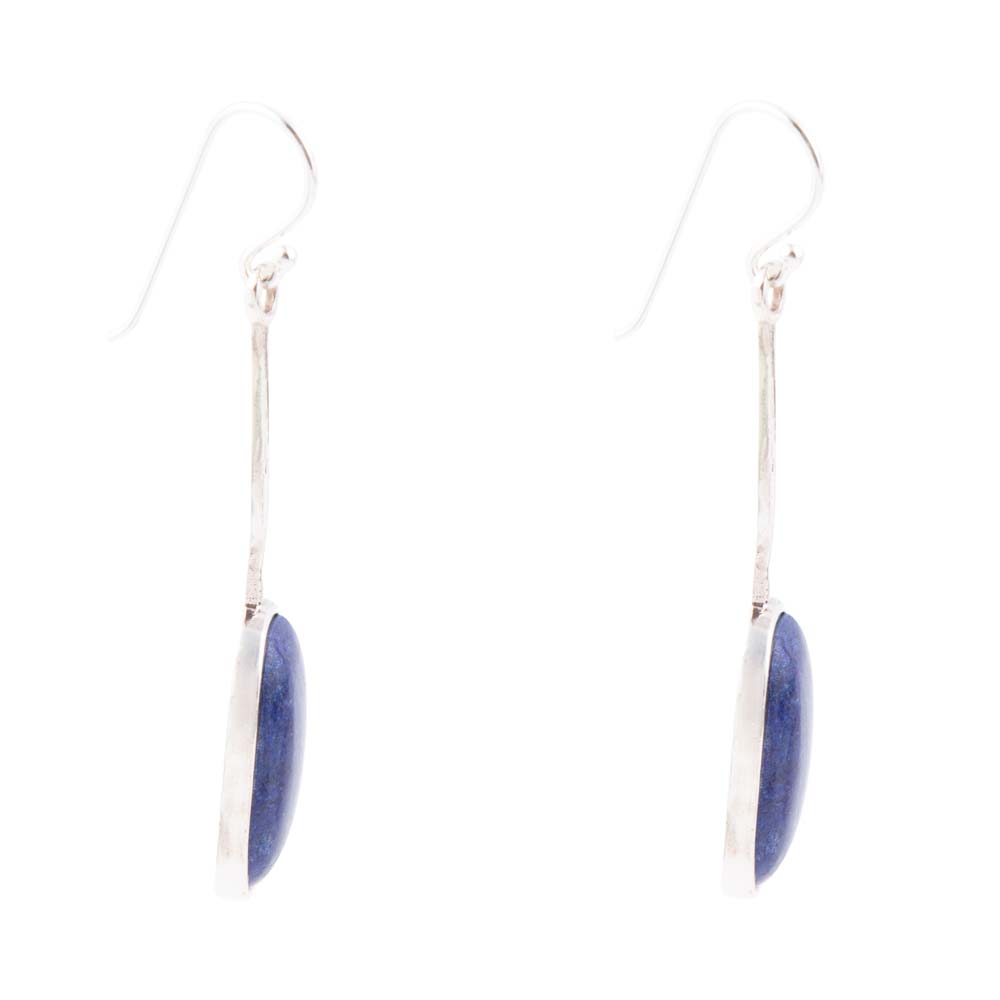 Madeleine Blue Lapis and Sterling Silver Drop Earrings
