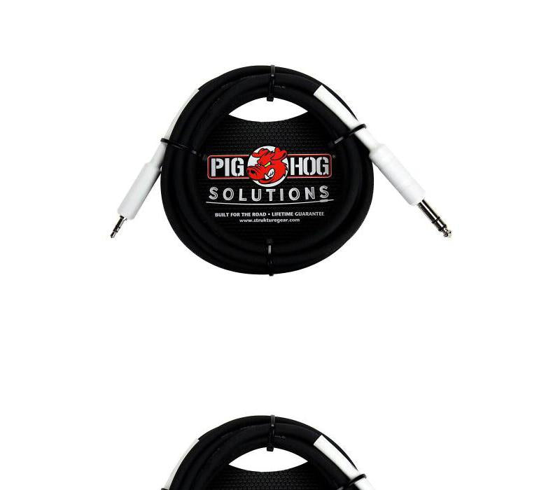 1/4' TRS to 1/8' Mini Cable 10ft Pig Hog PX48J10 Solutions
