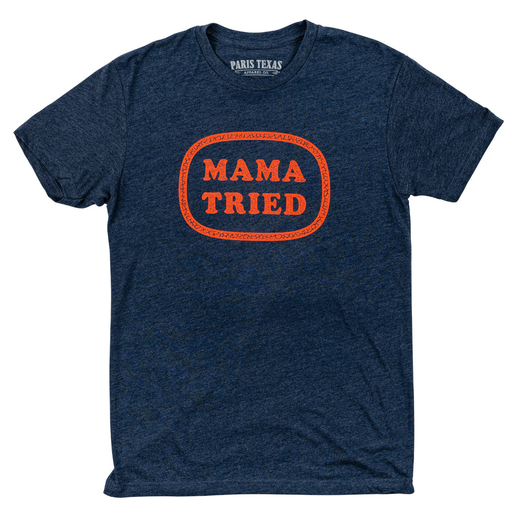 Mama Tried Midnight Navy Crew Neck T-Shirt Paris Texas Apparel Co
