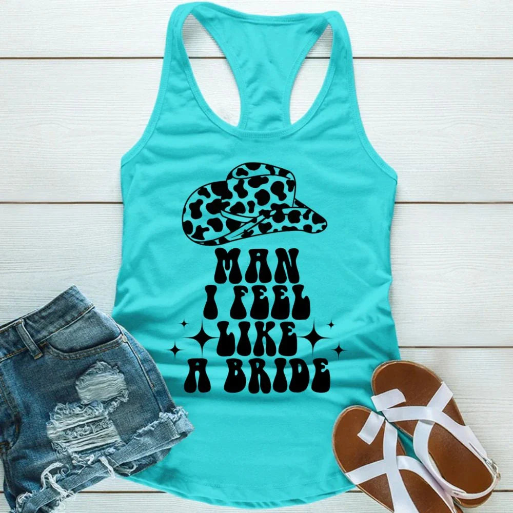 πΎ Man I Feel Like a Bride Bachelorette Party Tank Top π