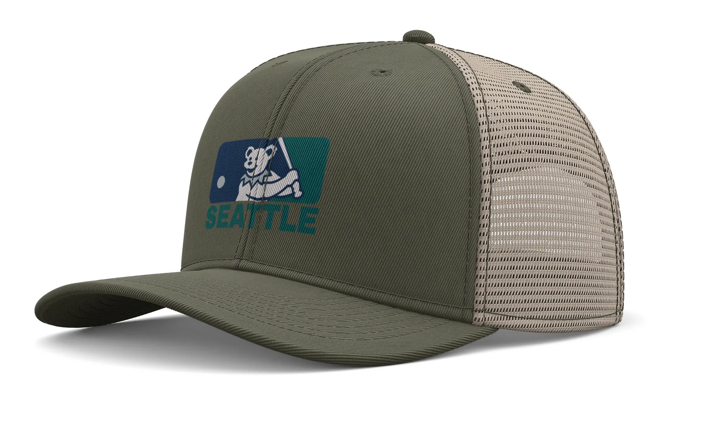 Seattle Baseball Edition Dancing Bear Logo Trucker Cap The Ballpark Collection