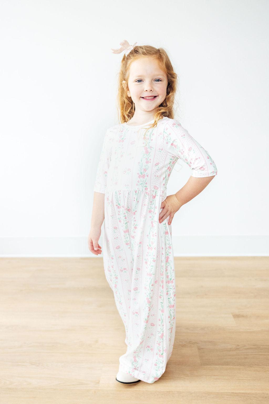 Fancy Florals Wide Leg Jumpsuit Girls' Wide Leg Jumpsuit