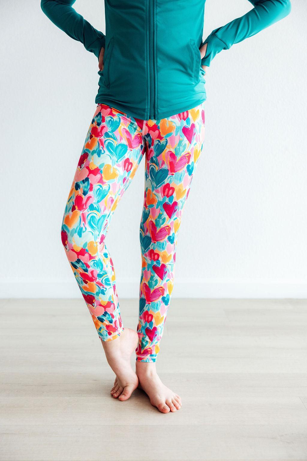Active Legging Slim Fit Polyester/Spandex Heart Hustle