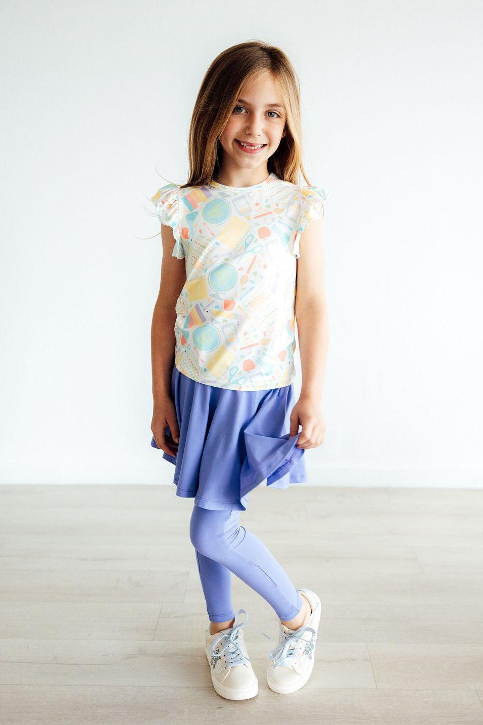 Campus Cutie S/S Ruffle Tee Basic Ruffle Tee Mila & Rose