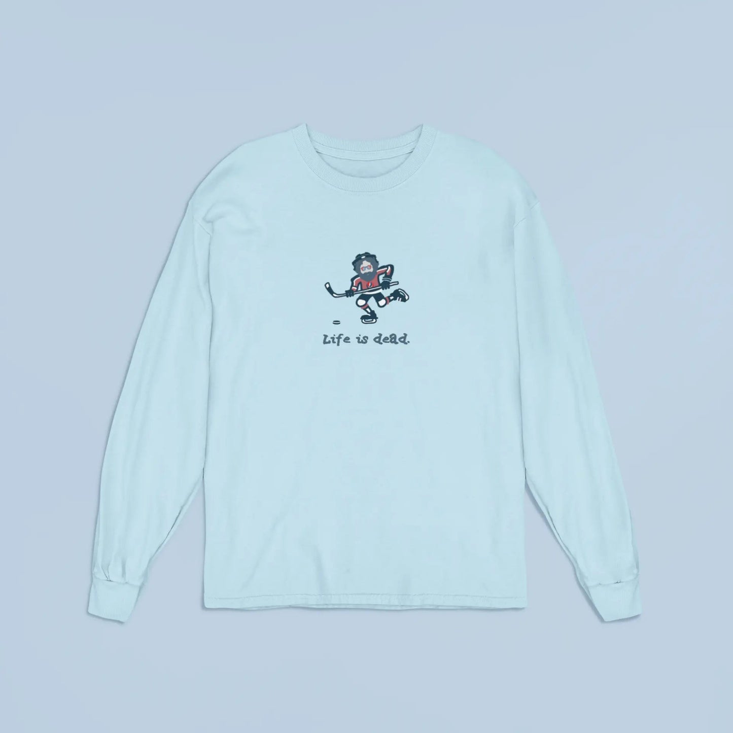 Grateful Dead Ultra-Cotton Long Sleeve Tee Life is dead. Slapshot Jerry