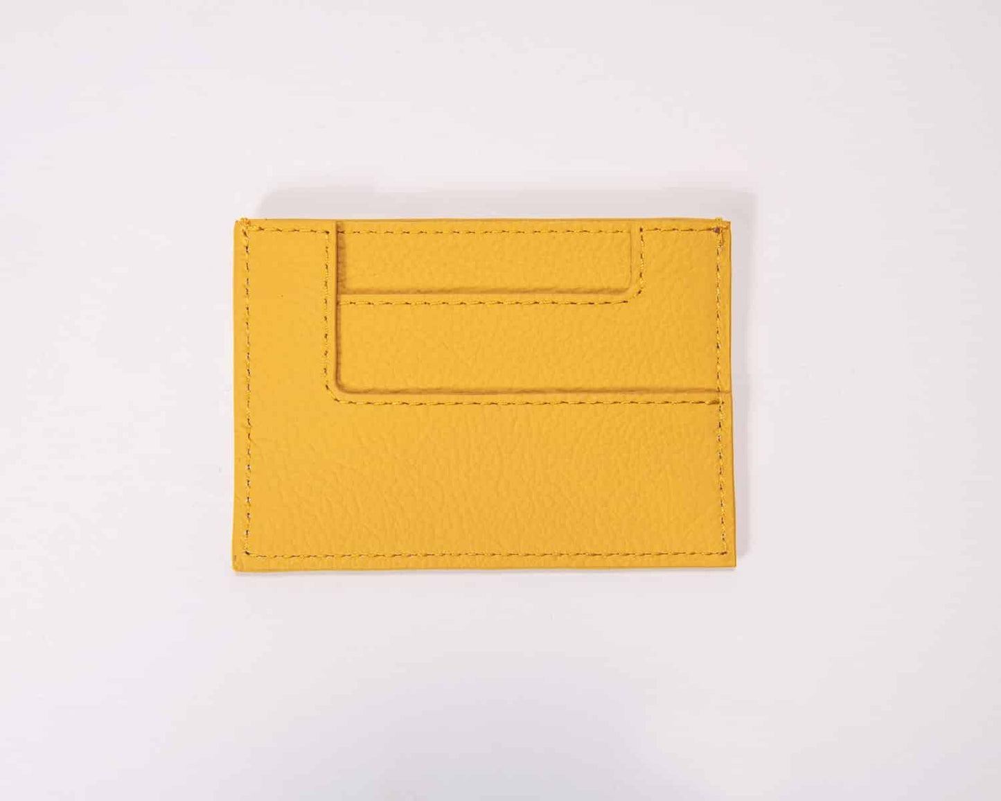 Yellow Premium Calfskin Leather Cardholder MUZI