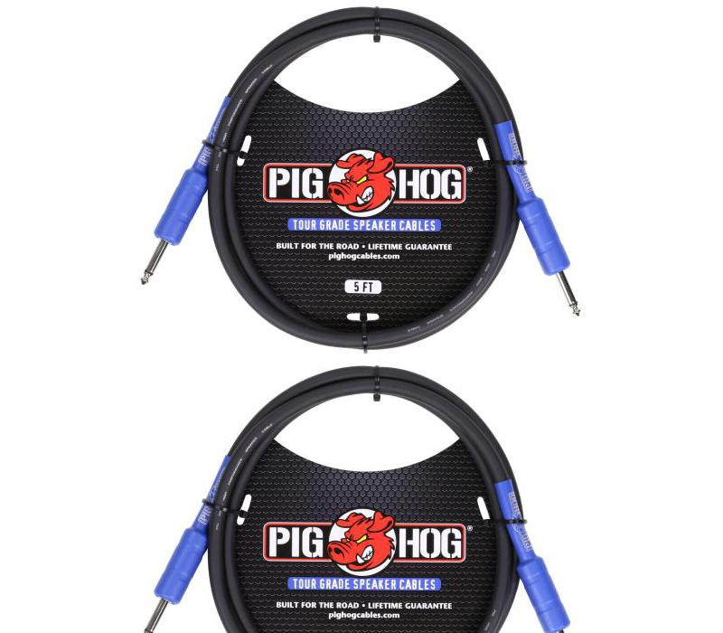 9.2mm Gauge Wire Speaker Cable 5 Ft Pig Hog PHSC5
