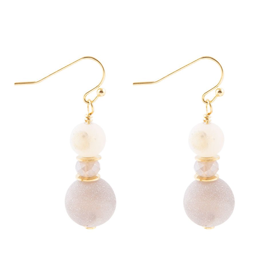 Natural Agate Drop Earrings