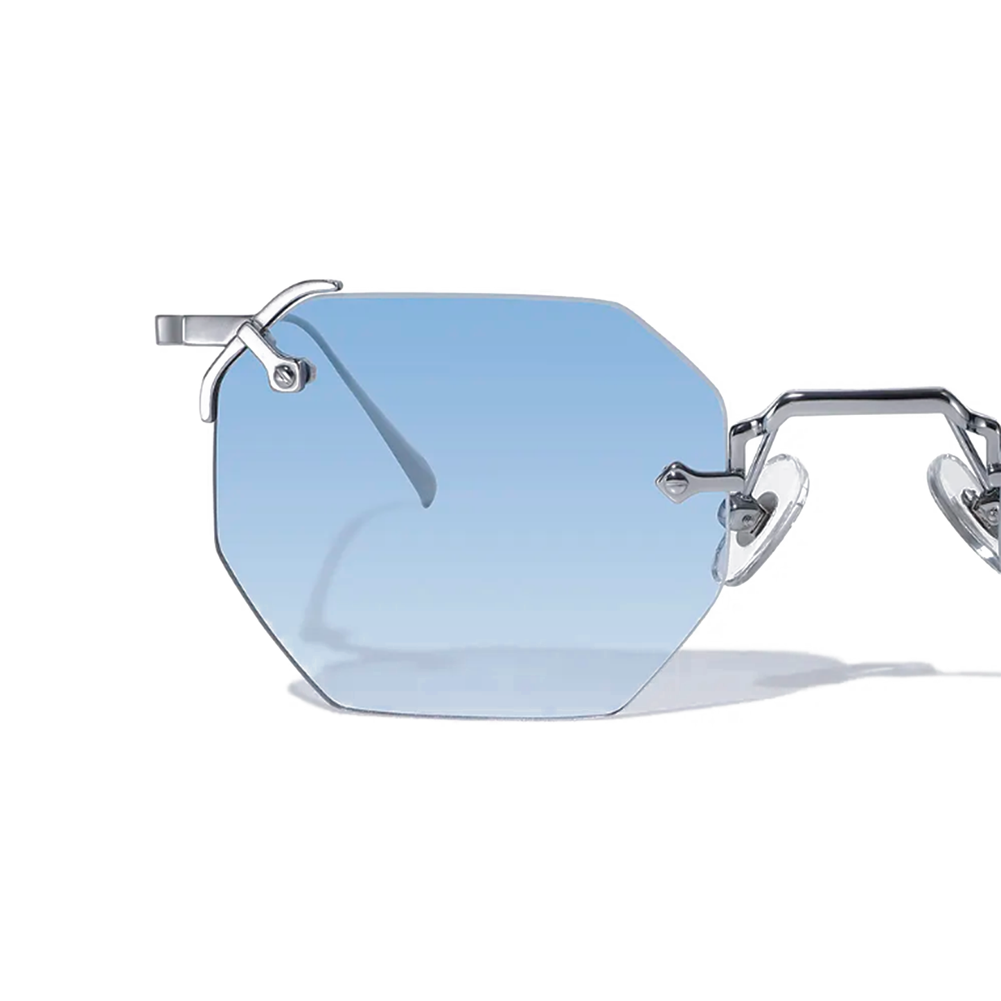 Nero Metal Hexagon Sunglasses