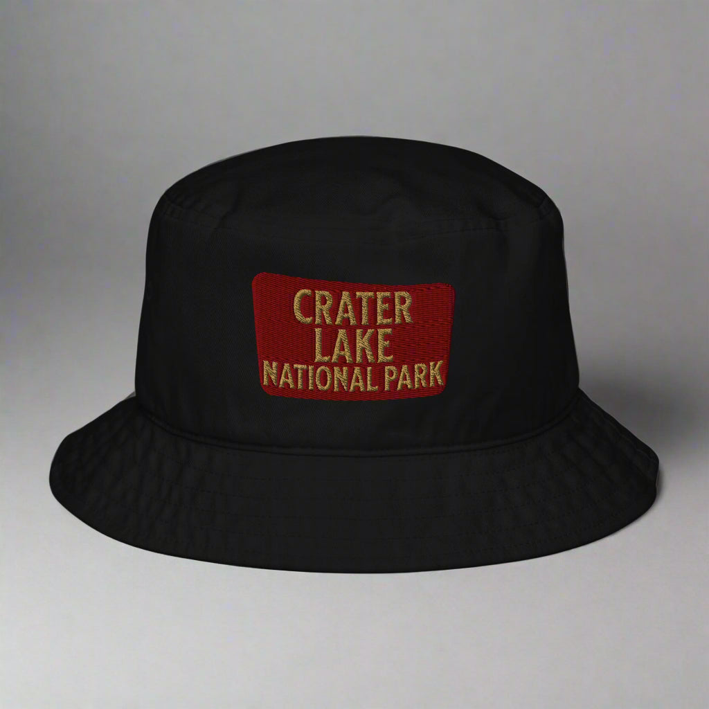 Crater Lake National Park Sign Organic Bucket Hat