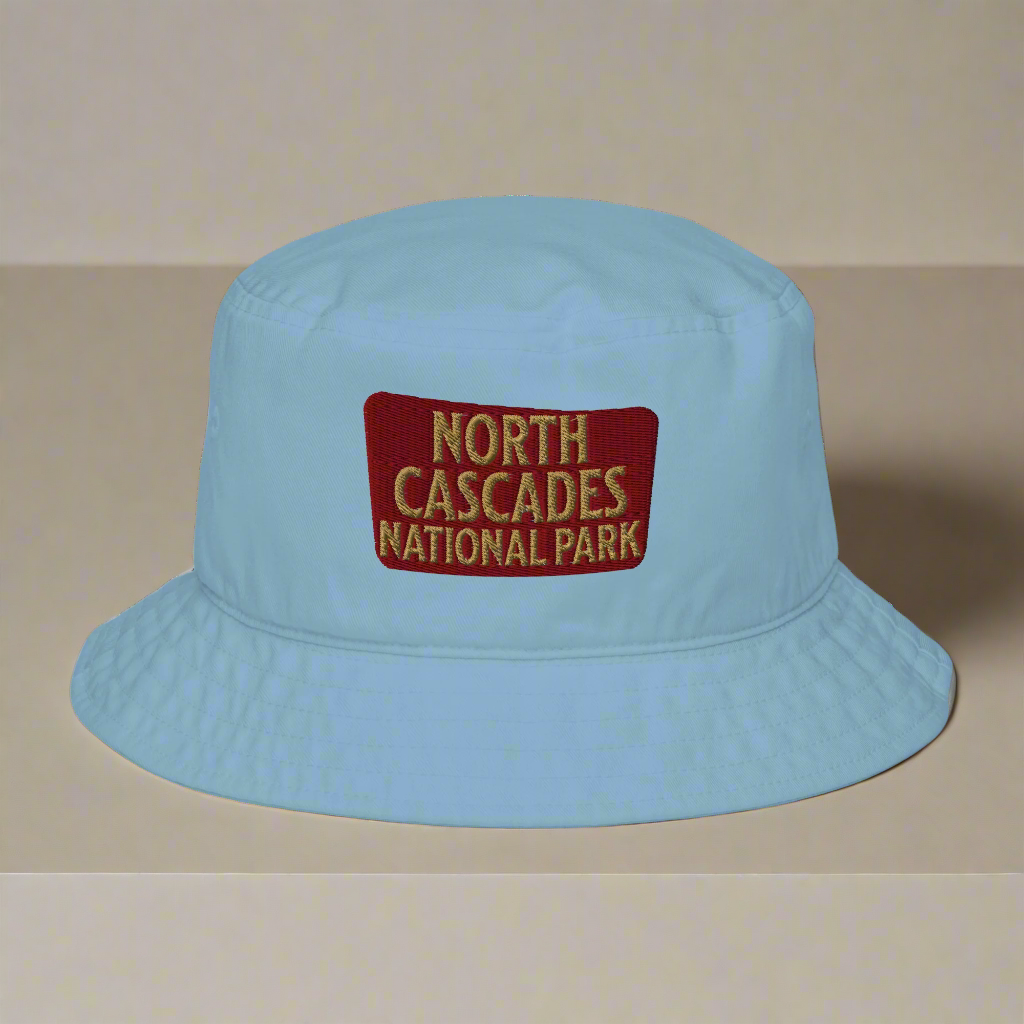 North Cascades Organic Cotton Twill Embroidered Bucket Hat
