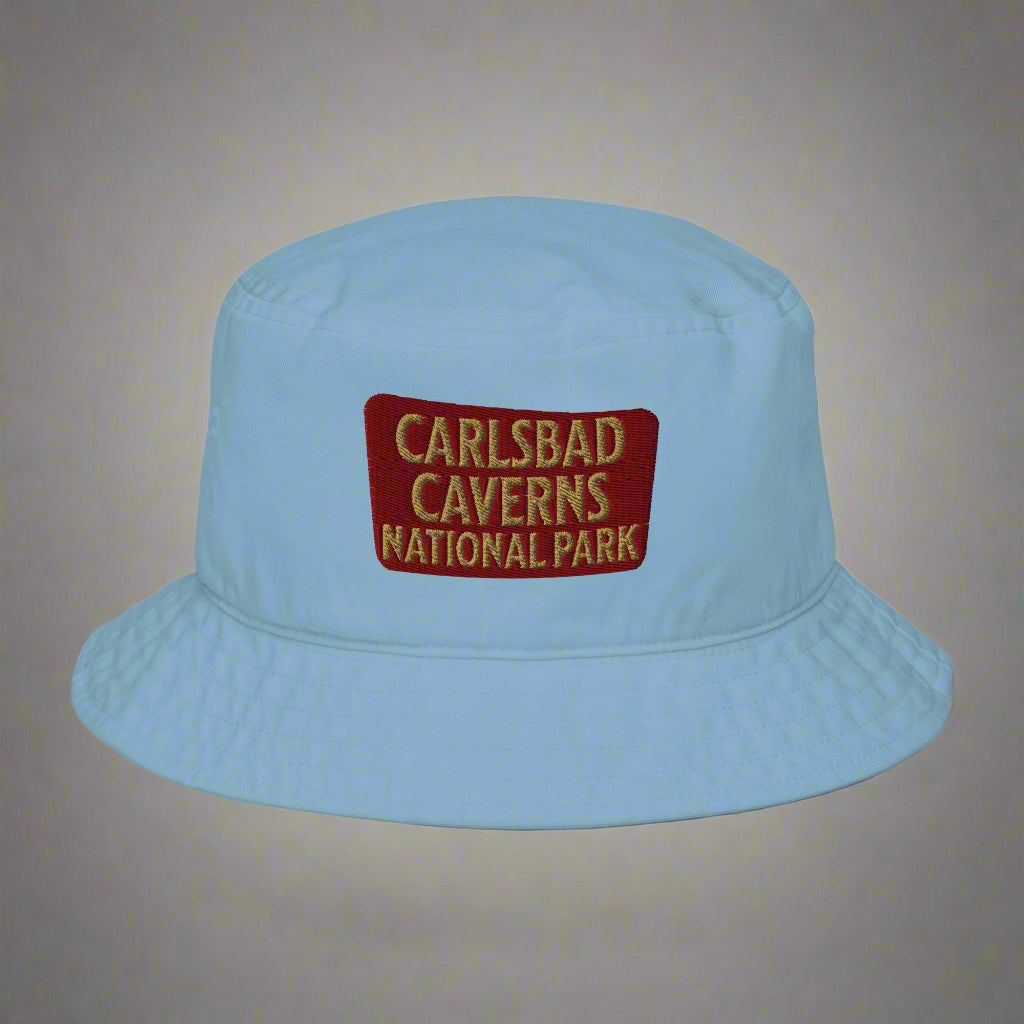 Organic Cotton Embroidered Bucket Hat Carlsbad Caverns National Park