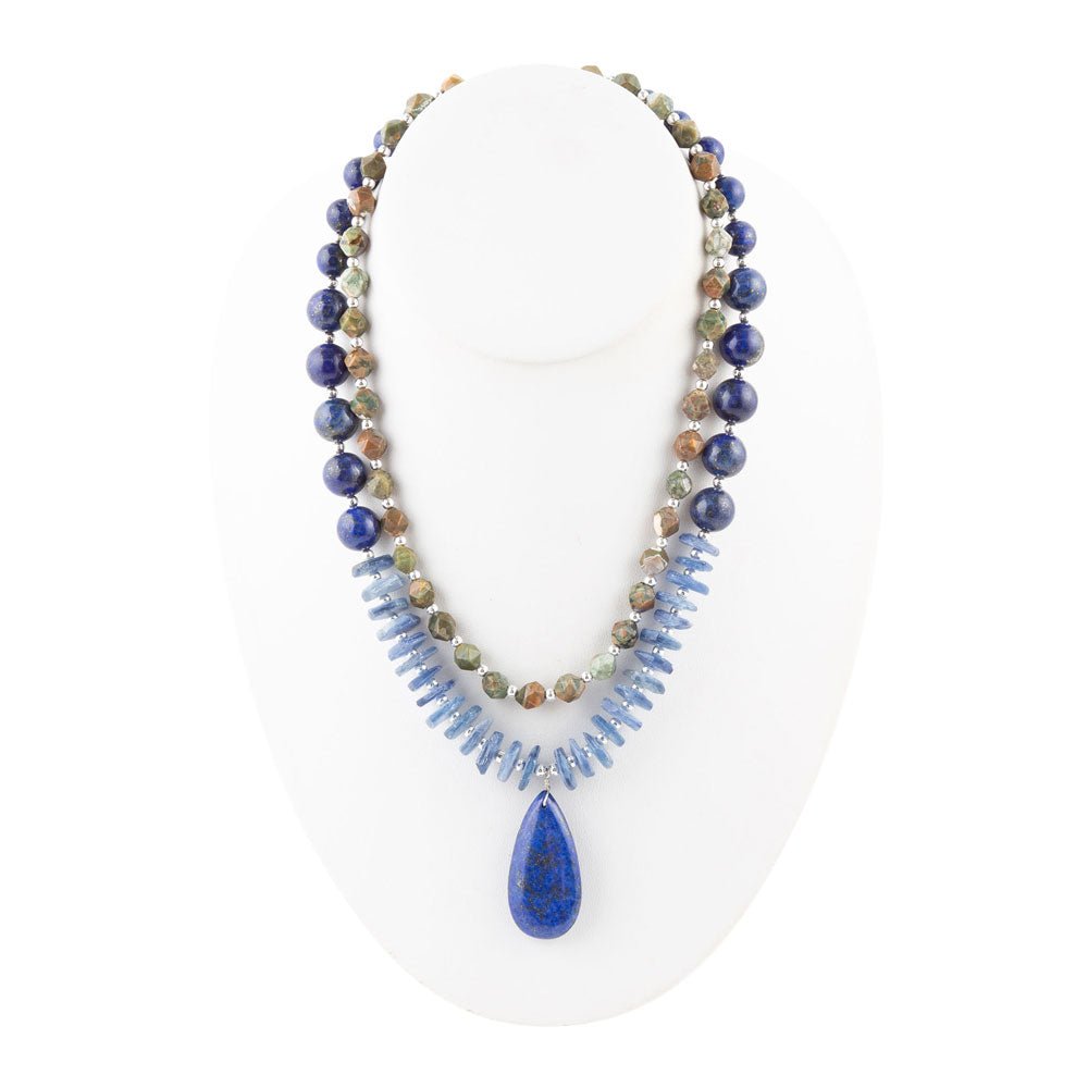 Oxford Two Row Pendant Necklace