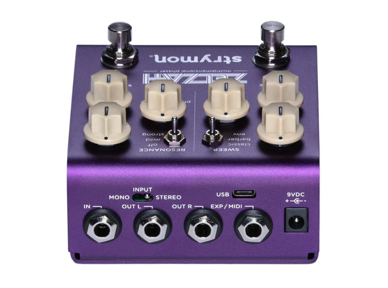 Multidimensional 4- and 6-Stage Guitar Phaser Pedal Strymon Zelzah