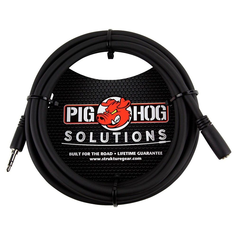 3.5mm 10ft Headphone Extension Cable 2 Pack Pig Hog Solutions PHX35-10
