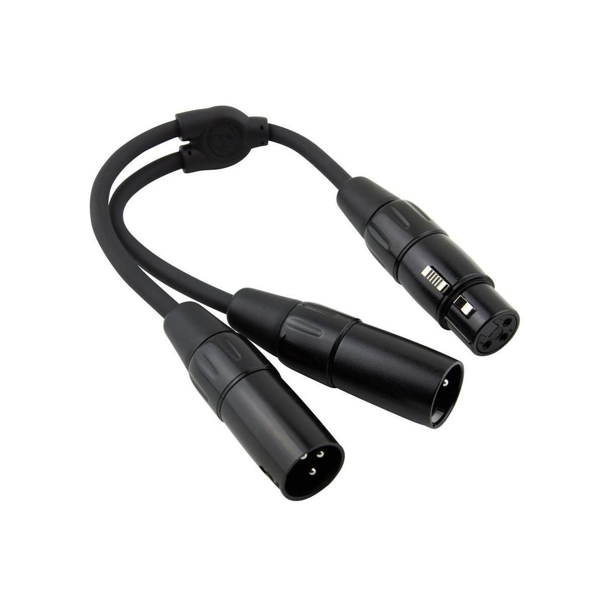 6' Y Splitter Cable XLR(F)-DUAL XLR(M) Pig Hog Solutions PY-XF2XM