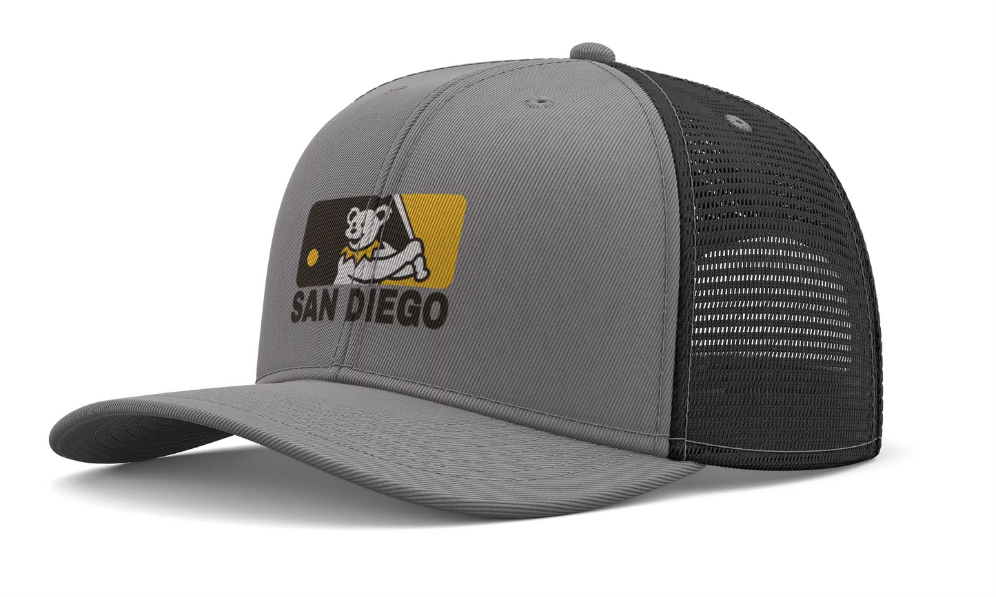 San Diego Baseball Edition Dancing Bear Logo Trucker Cap The Ballpark Collection