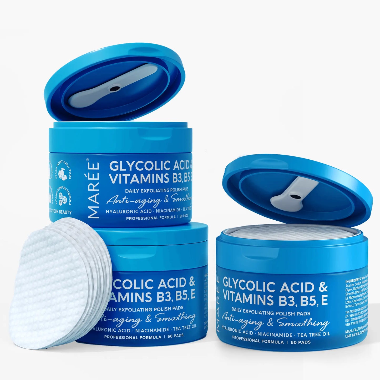 Glycolic Acid Exfoliating Pads Toner Pads MARÉE