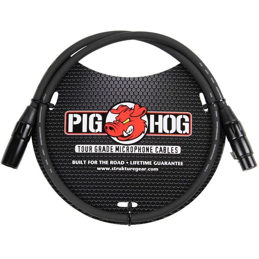 8mm Tour Grade Microphone XLR Cable 3ft 8-Pack Pig Hog PHM3