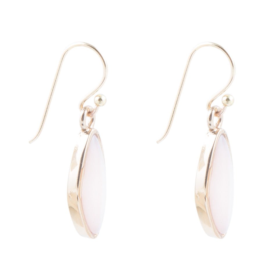Pink Opal and Bronze Drop Earring