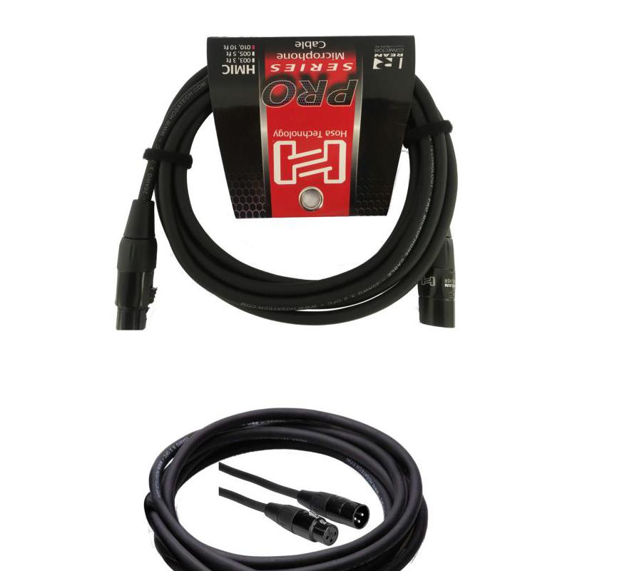 NEW - Hosa Pro Microphone Cable, Neutrik REAN Connectors REAN XLR3F to XLR3M, HMIC-015 (15 Feet)