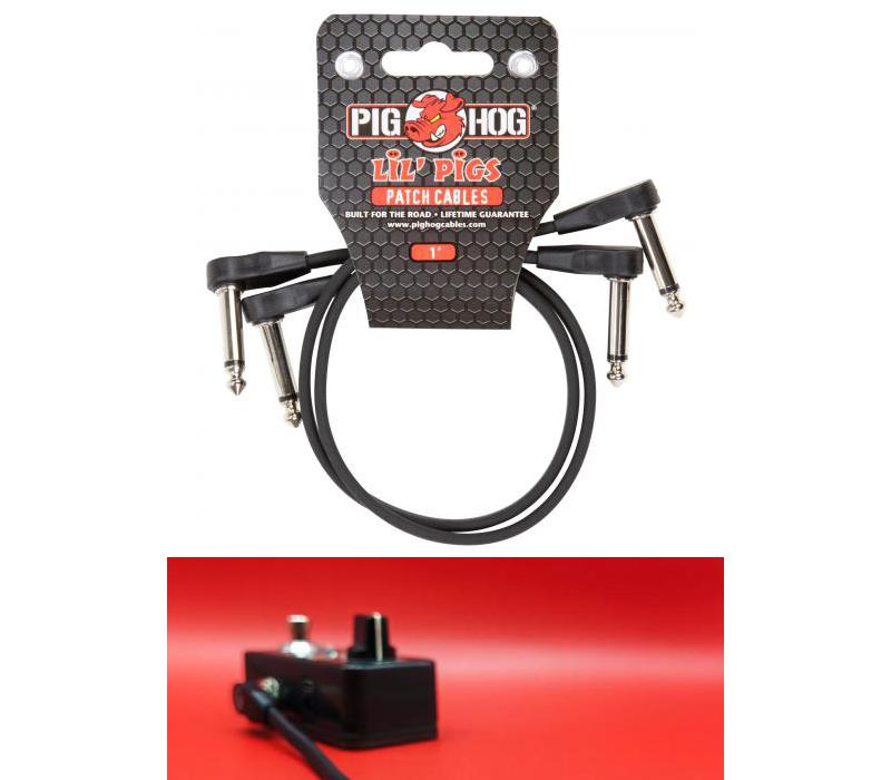 Pig Hog Lil Pigs 1ft Low Profile Patch Cables 2 Pack
