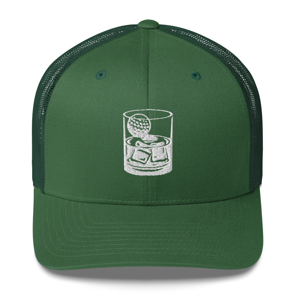 Whiskey Glass Mesh Back Trucker Cap LXIX Golf Club