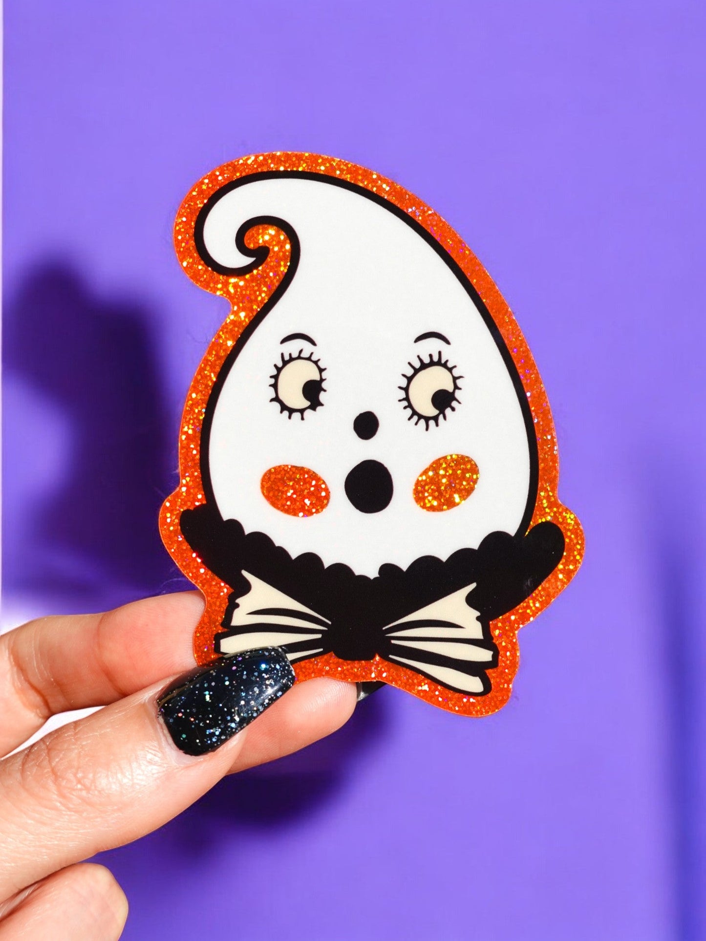 Retro Ghost Halloween Sticker