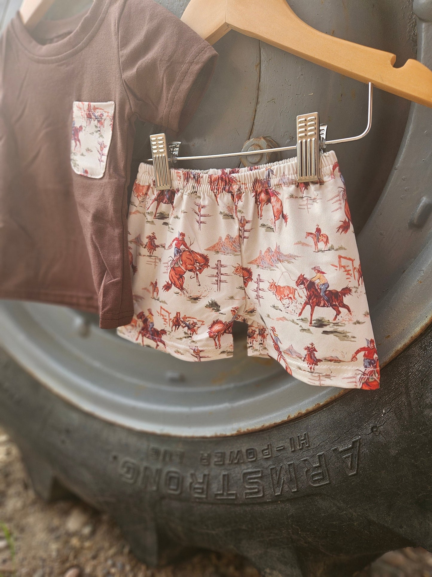 Vintage Western Short Set Comfortable Shorts Country Chic Baby Co
