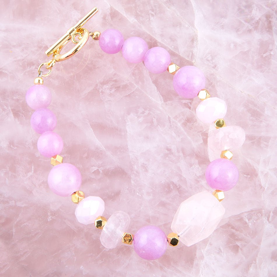 Rose Jade Toggle Bracelet