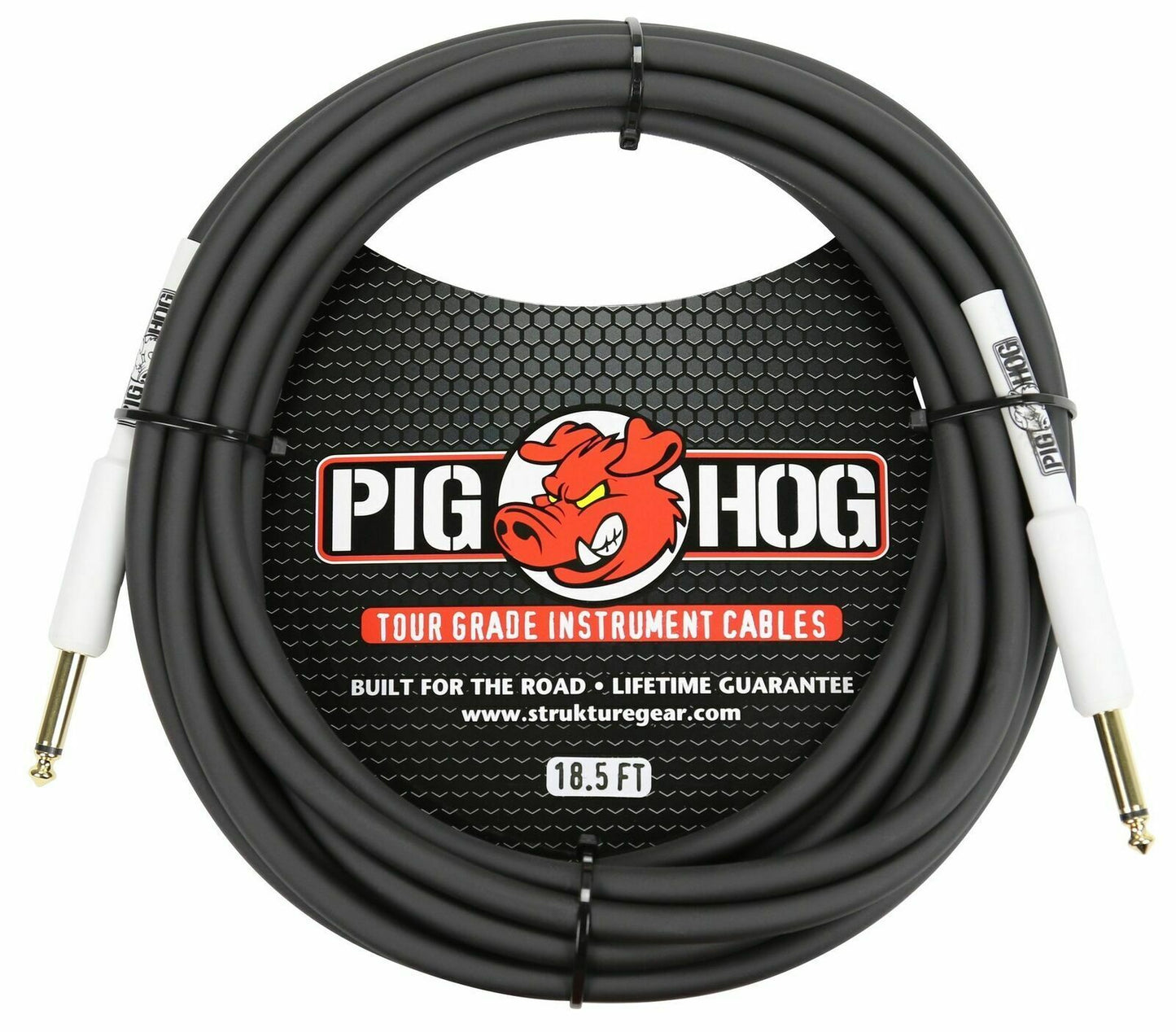 8mm Tour Grade Instrument Cable 18.6 FT 5 Pack Pig Hog PH186