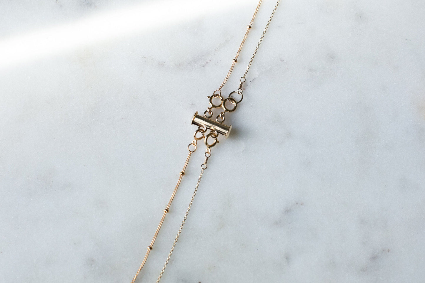 Layered Necklace Clasp Multi-Strand Tube Clasp 14k Gold Fill Sterling Silver