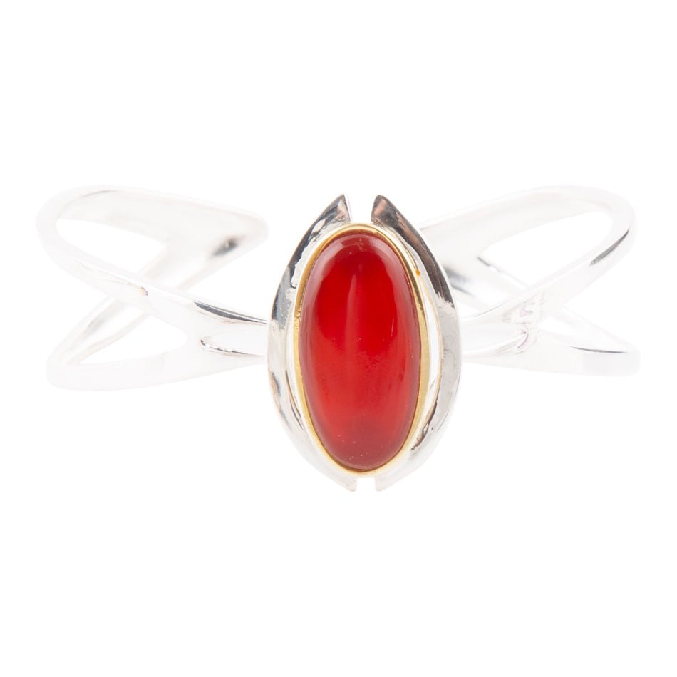 Carnelian Adjustable Sterling Silver Cuff Bracelet Barse Jewelry