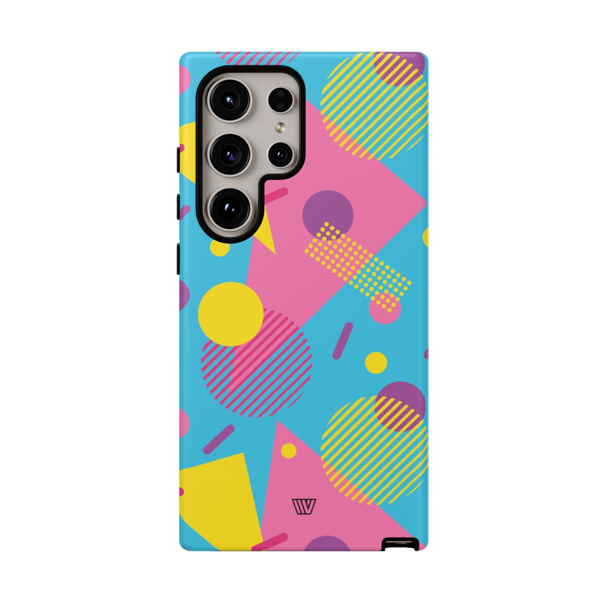 Retro Pattern Light Blue Tough Phone Case 80s / 90s Style