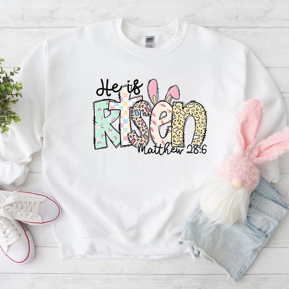 He is Risen Easter Inspirational Sweatshirt Christian Apparel