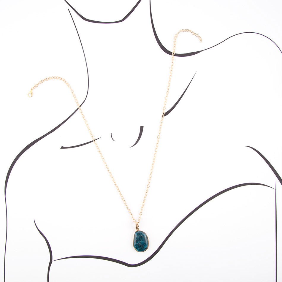 Statement Apatite Pendant Necklace